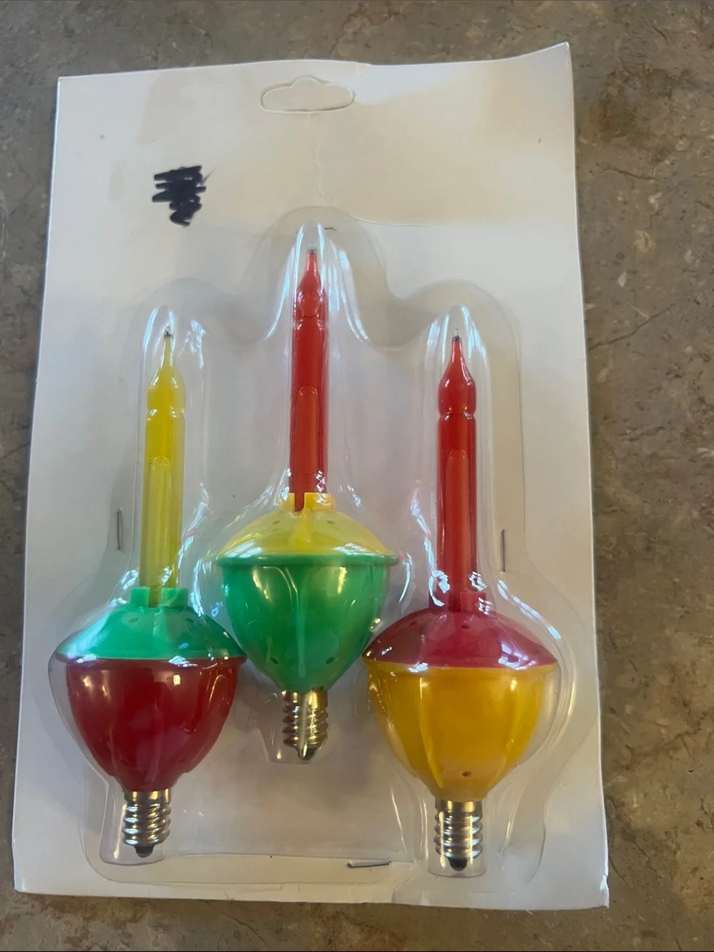 Vintage set of three colorful bubble replacement